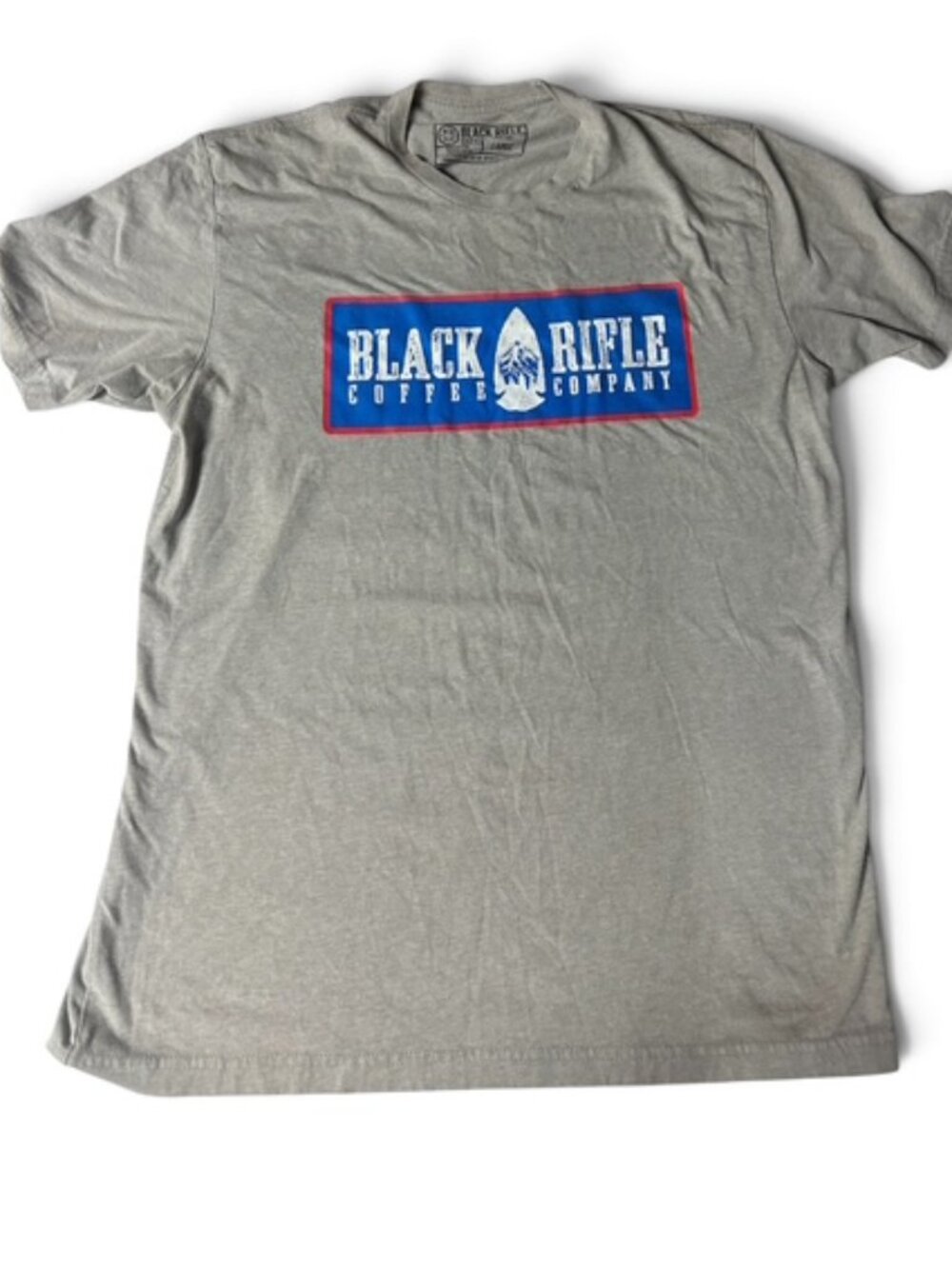 Black Rifle Coffee Company T-Shirt Men's Large Grey BRC Logo Tee Made In USA